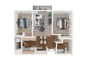 2x1A AGE 55+ 236 floor plan